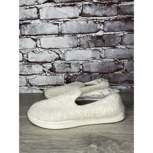 ALLBIRDS Merino Wool Sherpa White Slip On Lounge Sneakers Women’s Sz 8M US/38EU